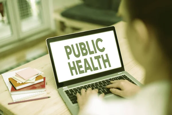 Text sign showing Public Health. Conceptual photo government protection and improvement of community health.