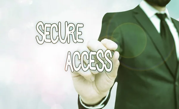 Handwriting text Secure Access. Concept meaning enhance the security and cryptography performance in devices. — Stockfoto