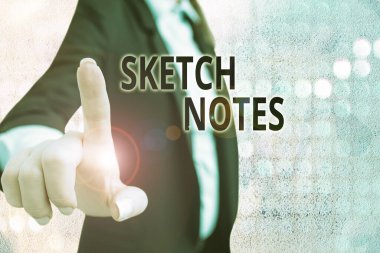 Çizim Notlarını gösteren metin işareti. Kavramsal fotoğraf görsel not alma Not alma Not alma ve karalama kombinasyonu.