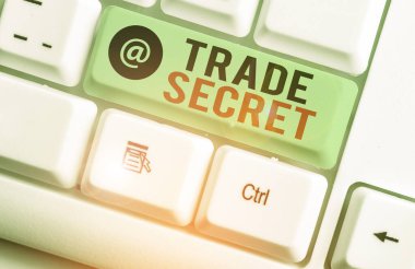 Conceptual hand writing showing Trade Secret. Business photo text technique used by a company in manufacturing its products.