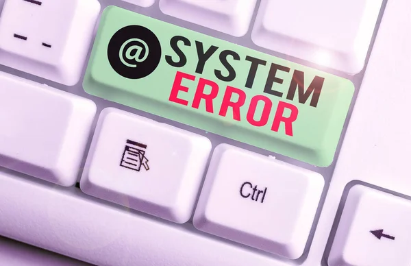 Conceptual hand writing showing System Error. Business photo text instruction that is not recognized by an operating system.