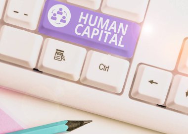 Word writing text Huanalysis Capital. Business concept for quantification of the economic value of a worker skill set.
