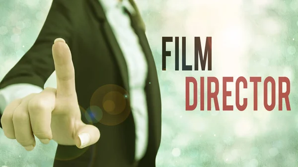 Word writing text Film Director. Business concept for a demonstrating who is in charge of making and directing a film.