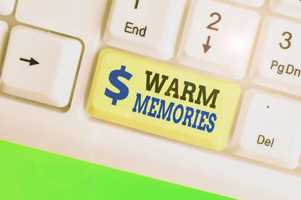 书写文字温暖的回忆。 商务概念你愉快地回忆的东西甜蜜的回忆. — 图库照片