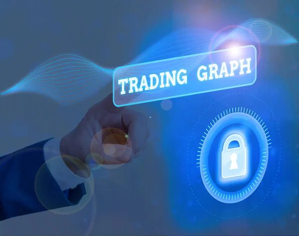 Text skylt som visar handels diagram. Konceptuell bild representerar de toppar och dalar i handelsperioden och pris. — Stockfoto