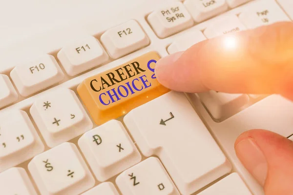 Koncepcyjny pisanie ręczne pokazujące Career Choice. Business Photo prezentuje wybór konkretnej ścieżki lub powołania w zakresie kariery. — Zdjęcie stockowe