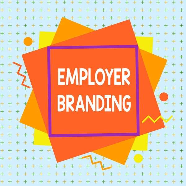 Handwriting text Employer Branding. Concept meaning promoting company employer choice to desired target group Asymmetrical uneven shaped format pattern object outline multicolour design.