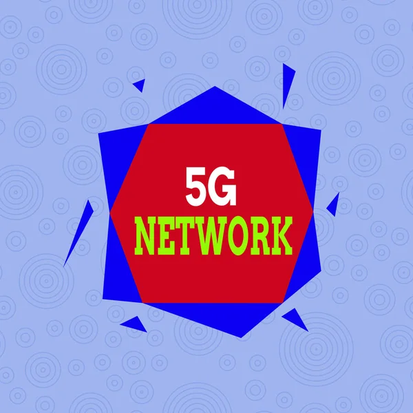 Konceptualny ręczny zapis pokazujący sieć 5G. Prezentacja zdjęć firmowych znacznie zwiększa szybkość i responsywność sieci bezprzewodowej Asymetryczny format szablonu obiektu zarys wielobarwny. — Zdjęcie stockowe