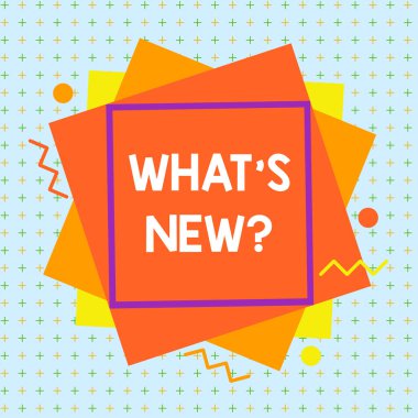 Yeni Soru 'nun el yazısı. Birisine şu anki canlı olayları hakkında soru sorduğunuzda konsept anlamı asimetrik düzensiz biçim şekli nesne çok renkli tasarımı.