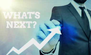 Bir Sonraki Soru 'yu gösteren bir not yazıyorum. İş fotoğrafı gösterimi yaklaşan davranışını gösteriyor..