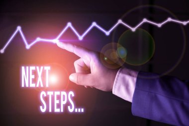 Sonraki Adımları gösteren bir not yazıyorum. İş fotoğrafı gösterimi, ilkini bitirdikten sonra yaptığın bir şey..