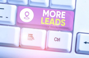 El yazısı metin Daha Fazla Müşteri Adayı. Tüketici ilgisinin başlatılması veya ürüne sorulmanın anlamı.