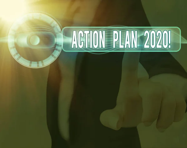 Scrivere a mano concettuale che mostra il piano d'azione 2020. . — Foto Stock