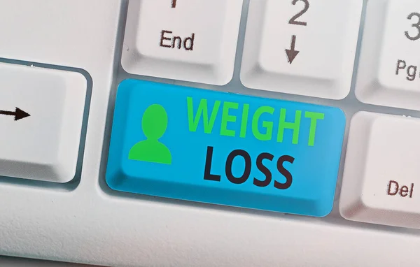 Word writing text Weight Loss. Geschäftskonzept für die Tatsache, dass eine Demonstration ist oder ein Tier wird immer weniger Körpergewicht. — Stockfoto