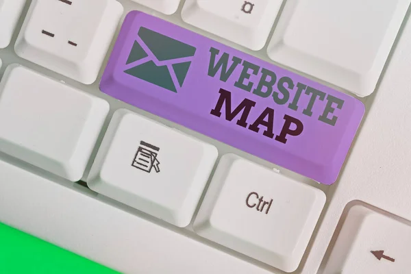 Word scrittura testo Mappa del sito web. Business concept per progettato per aiutare sia gli utenti che i motori di ricerca a navigare nel sito . — Foto Stock