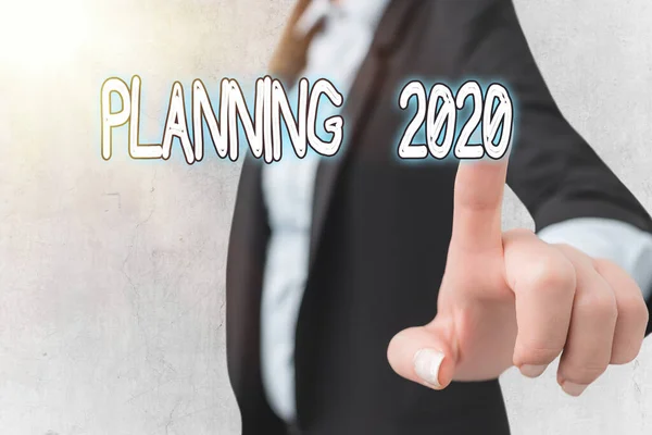 规划2020年为明年的事情制定计划的过程的商业概念. — 图库照片