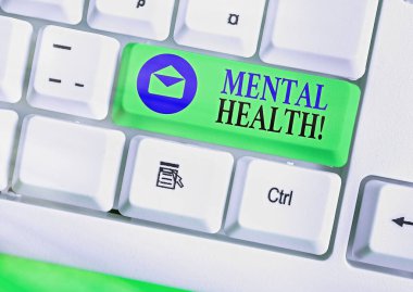 Kelime yazma Ruh Sağlığı. Gösteriler için iş konsepti psikolojik durumları ile ilgilidir..