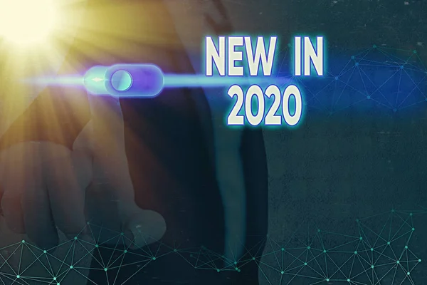 Написання тексту почерком Новий 2020 рік. Концепція, що означає, чого очікуватиме або нове творіння на 2020 рік . — стокове фото
