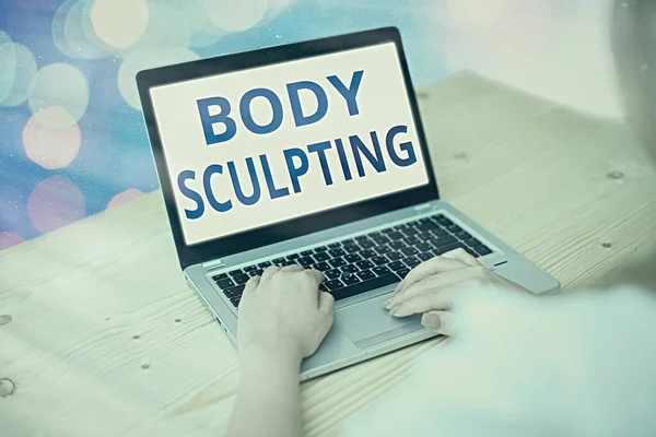 Word writing text Body Sculpting. Business concept for activity of increasing the body visible muscle tone.