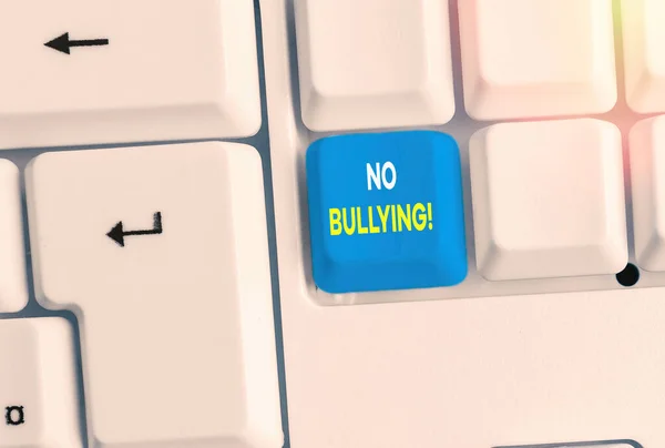 Text sign showing No Bullying. Conceptual photo stop aggressive behavior among children power imbalance.
