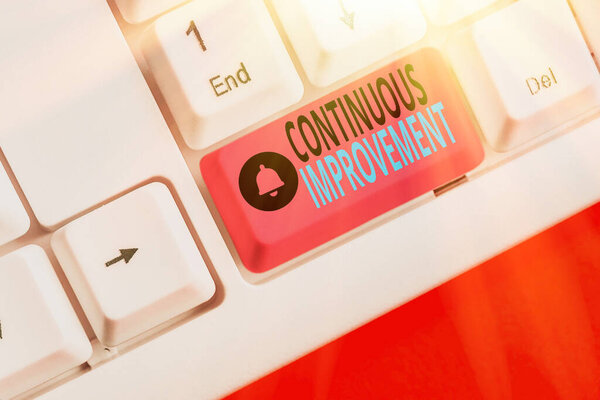 Word writing text Continuous Improvement. Business concept for ongoing effort to improve products or processes.