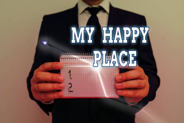 Mutlu Yer 'imi gösteren bir not yazıyorum. Ya güzel bir şey oldu ya da hayattan memnunlar..