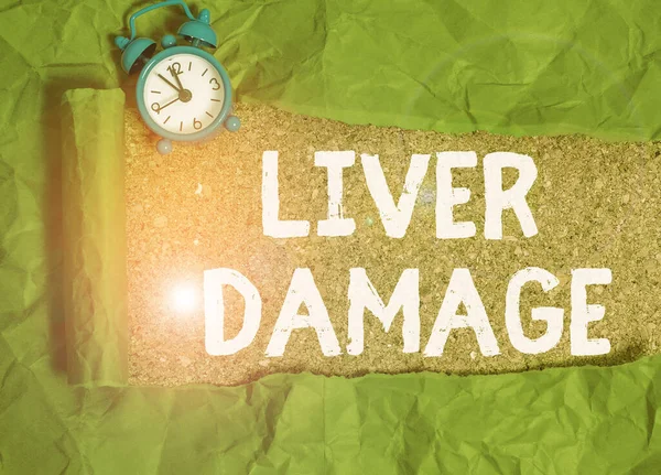 stock image Word writing text Liver Damage. Business concept for damage to the liver and its function due to alcohol abuse.