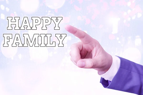 Handwriting text writing Happy Family. Concept meaning family members staying together spending quality time. — Φωτογραφία Αρχείου