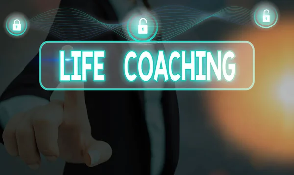 Text sign showing Life Coaching. Conceptual photo demonstrating employed to help showing attain their goals in career.