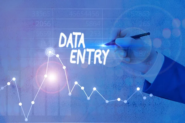 Text sign showing Data Entry. Conceptual photo process of inputting data or information into the computer.