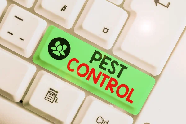 Slovo psaní textu Pest Control. Obchodní koncepce pro řízení druhu, který má nepříznivý dopad na člověka. — Stock fotografie