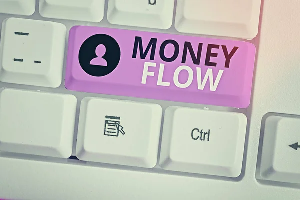 Parola che scrive testo Money Flow. Concetto di business per l'aumento o la diminuzione della quantità di denaro un'impresa . — Foto Stock