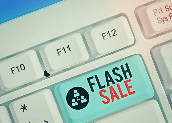 Текст для написания слов Flash Sale. Бизнес-концепция по продаже товаров по значительно сниженным ценам за короткий срок . — стоковое фото