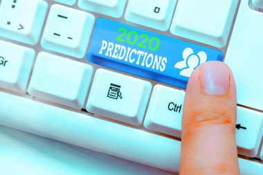 Kavramsal el yazısı 2020 kehaneti gösteriyor. 2020 'de ne olacağını düşündüğünüze dair iş fotoğrafı metni..