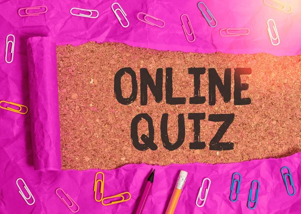 Word writing text Online Quiz. Business concept for game or a mind sport that are published on the Internet.