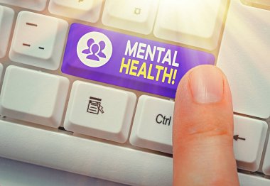 Kelime yazma Ruh Sağlığı. Gösteriler için iş konsepti psikolojik durumları ile ilgilidir..