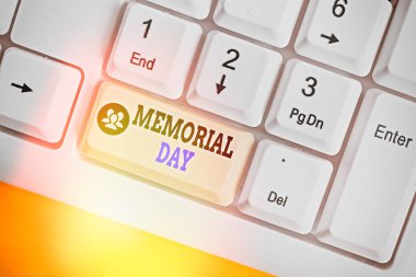 Anma Günü 'nü gösteren bir not yazıyorum. İş fotoğrafı gösterimi sırasında ölen askerî gösteriyi anımsıyor..