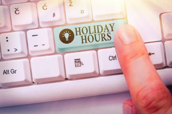 Segno di testo che mostra le ore di vacanza. Dipendente foto concettuale riceve il doppio della loro retribuzione normale per tutte le ore . — Foto Stock