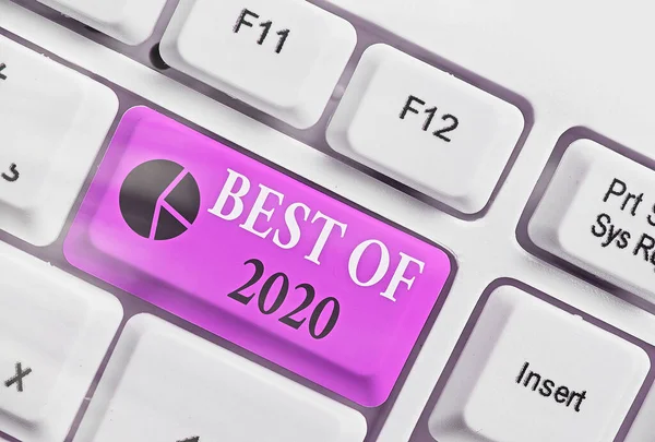 Handschriftlicher Text Best Of 2020. Konzept: Große und wunderbare Dinge und Ereignisse im Jahr 2020. — Stockfoto