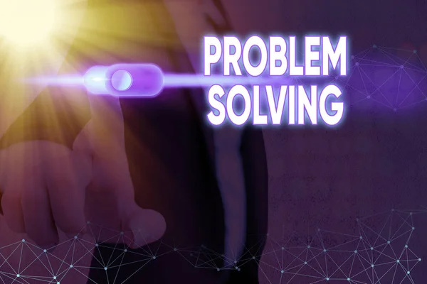 Pismo odręczne rozwiązywanie problemów. Koncepcja procesu poszukiwania rozwiązań trudnych lub złożonych problemów. — Zdjęcie stockowe