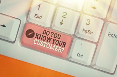 Müşteri Sorunu 'nu Tanıyor musun' u gösteren kavramsal el yazısı. İş fotoğrafı gösterme servisi istemcileri bilgiyle tanımlar.