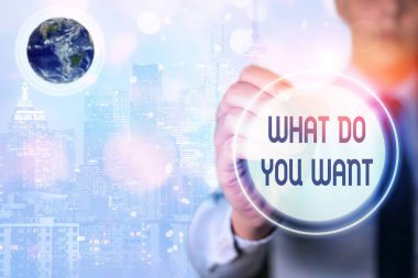 Kelime yazma metni. Ne istiyorsun? Birine bir şey sunmak ya da NASA tarafından desteklenen bu görüntünün elementlerini istemek için kullanılan iş konsepti.