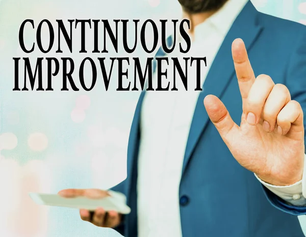 Word writing text Continuous Improvement. Business concept for ongoing effort to improve products or processes.