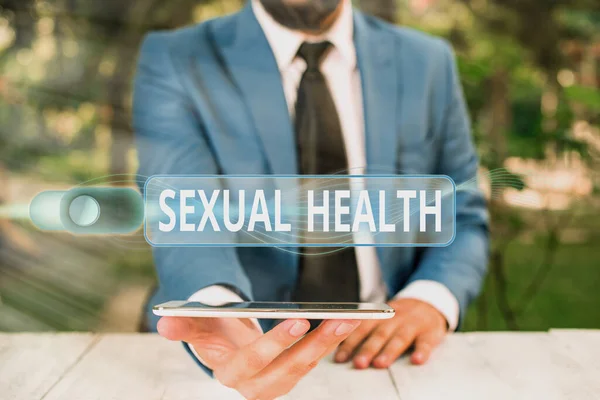 Kézírás szöveg írása szexuális egészség. Koncepció jelentése pozitív és tiszteletteljes megközelítése a szexuális kapcsolatok. — Stock Fotó