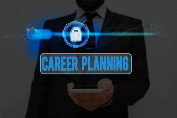 Word writing text Career Planning. Business concept for Strategically plan your career goals and work success.