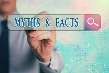 Kelime yazma Efsaneleri ve Gerçekler. Görünürde tarihi olayların geleneksel hikayesi için iş kavramı.