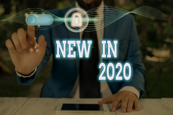 Konceptuell handskrift som visar Nytt År 2020. Business foto text vad som väntar eller nytt skapande för år 2020. — Stockfoto