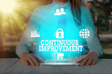 El yazısı yazısında sürekli gelişme var. Ürün ve süreçleri geliştirmek için devam eden çaba anlamına gelen kavram.