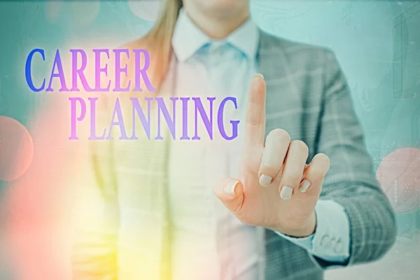 Handwriting text writing Career Planning. Concept meaning Strategically plan your career goals and work success.