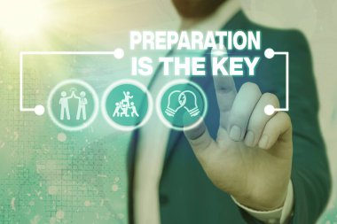 Anahtar, hazırlığın ne olduğunu gösteren mesaj işareti. Kavramsal fotoğraf hataları azaltır ve faaliyetleri kısaltır.